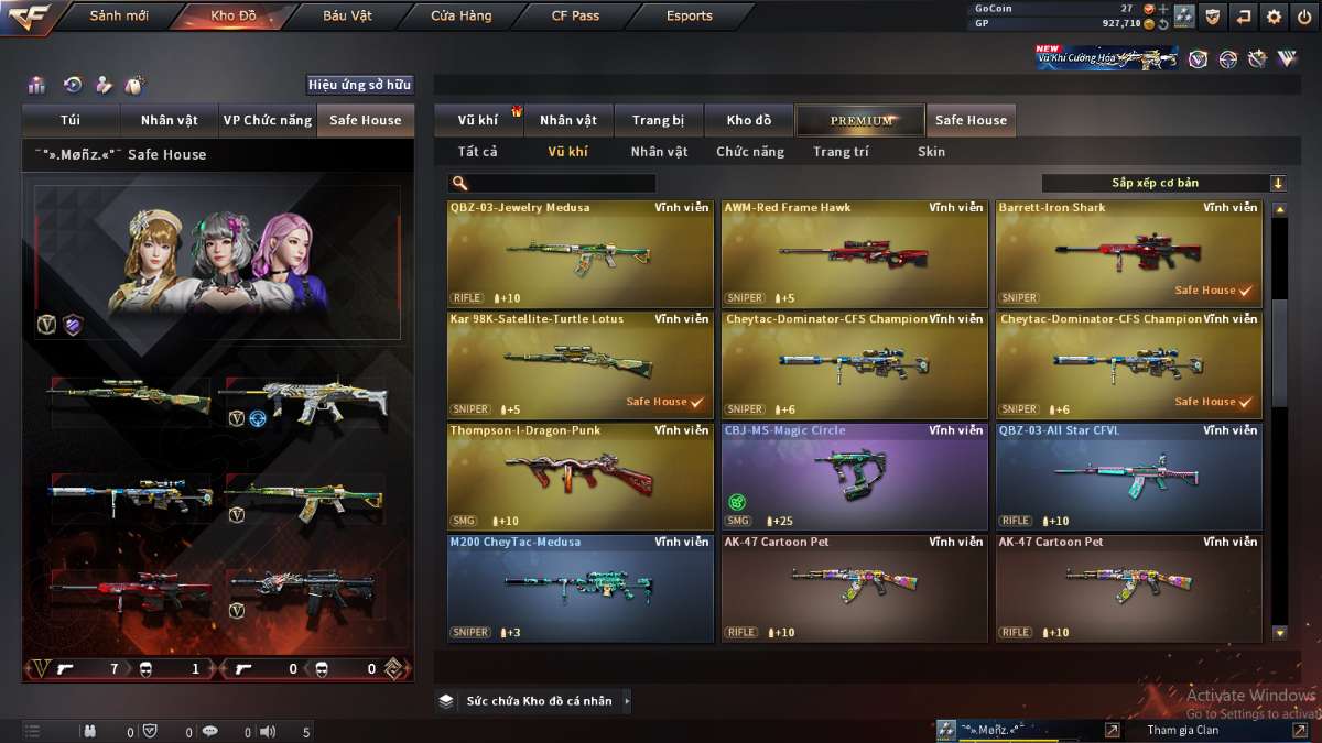 shop acc cf uy tin gia re